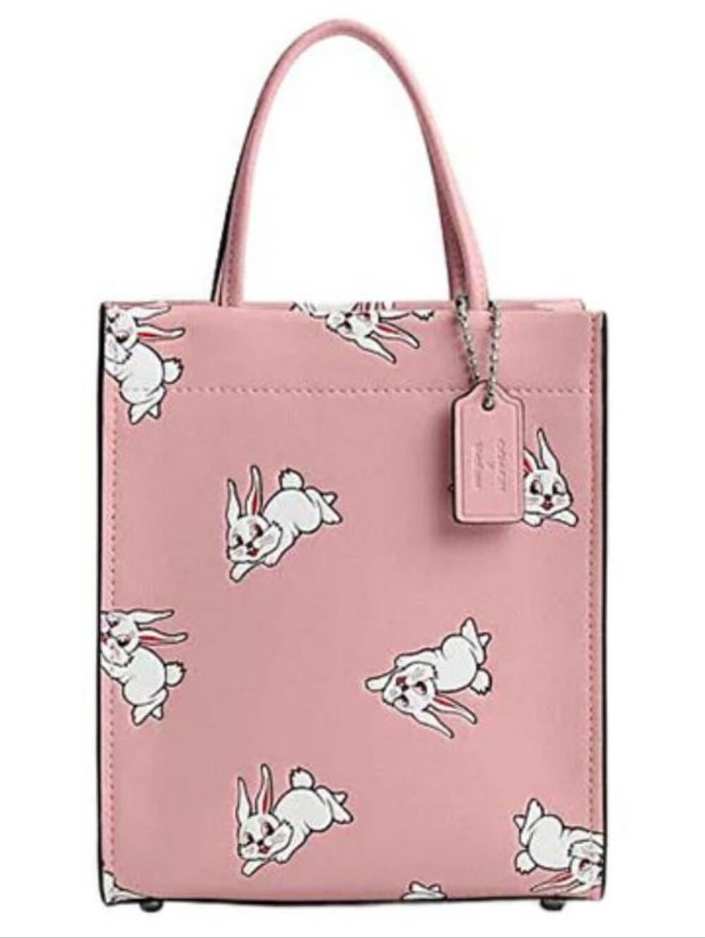 New Coach White Rabbit x Cashin Mini Tote handbag in a pastel pink color - Picture 9 of 9